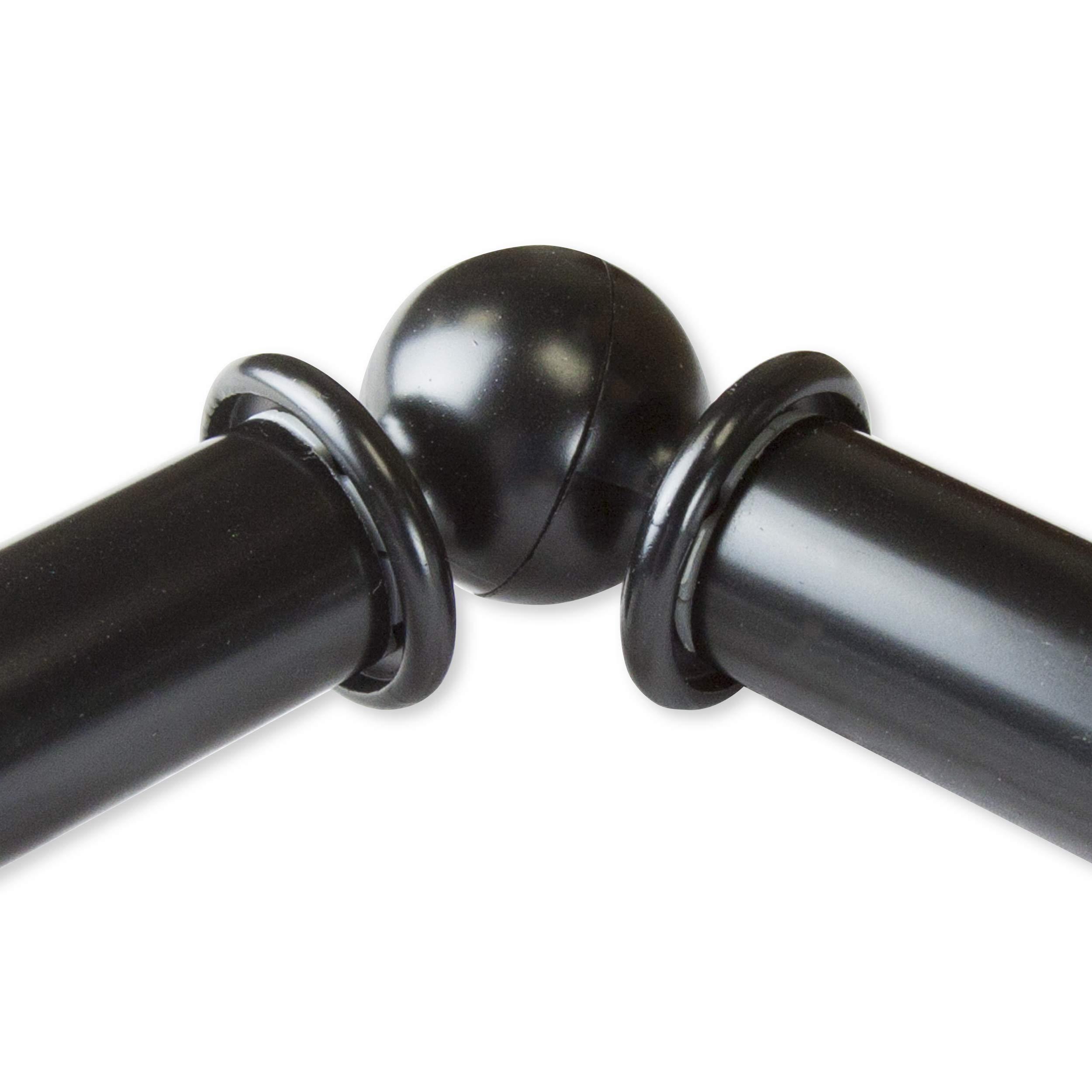 Rod Desyne Rod Desyne 13/16" Moyat 5-Sided Bay Window Curtain Rod, Black