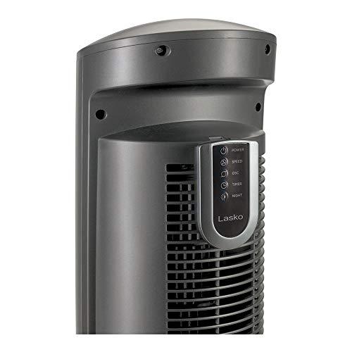 Lasko Lasko Oscillating Tower Fan, Quiet Fans with Remote, for Bedroom, Living Room, Office, Tower Fan with Remote, 3-Speed Timer, 42, Silver T42951