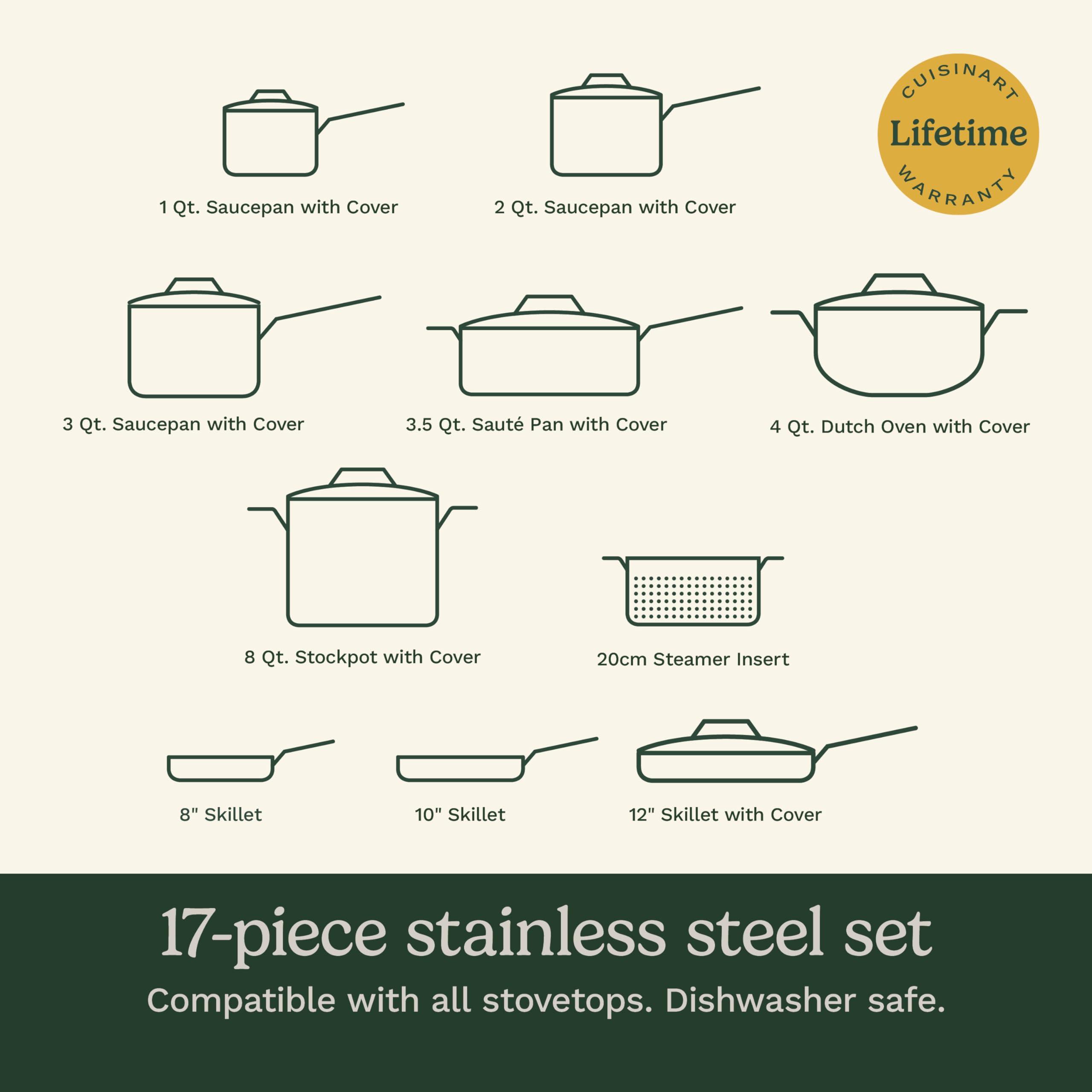 Cuisinart Cuisinart 17-Piece Cookware Set, Chef\'s Classic Steel Collection 77-17N