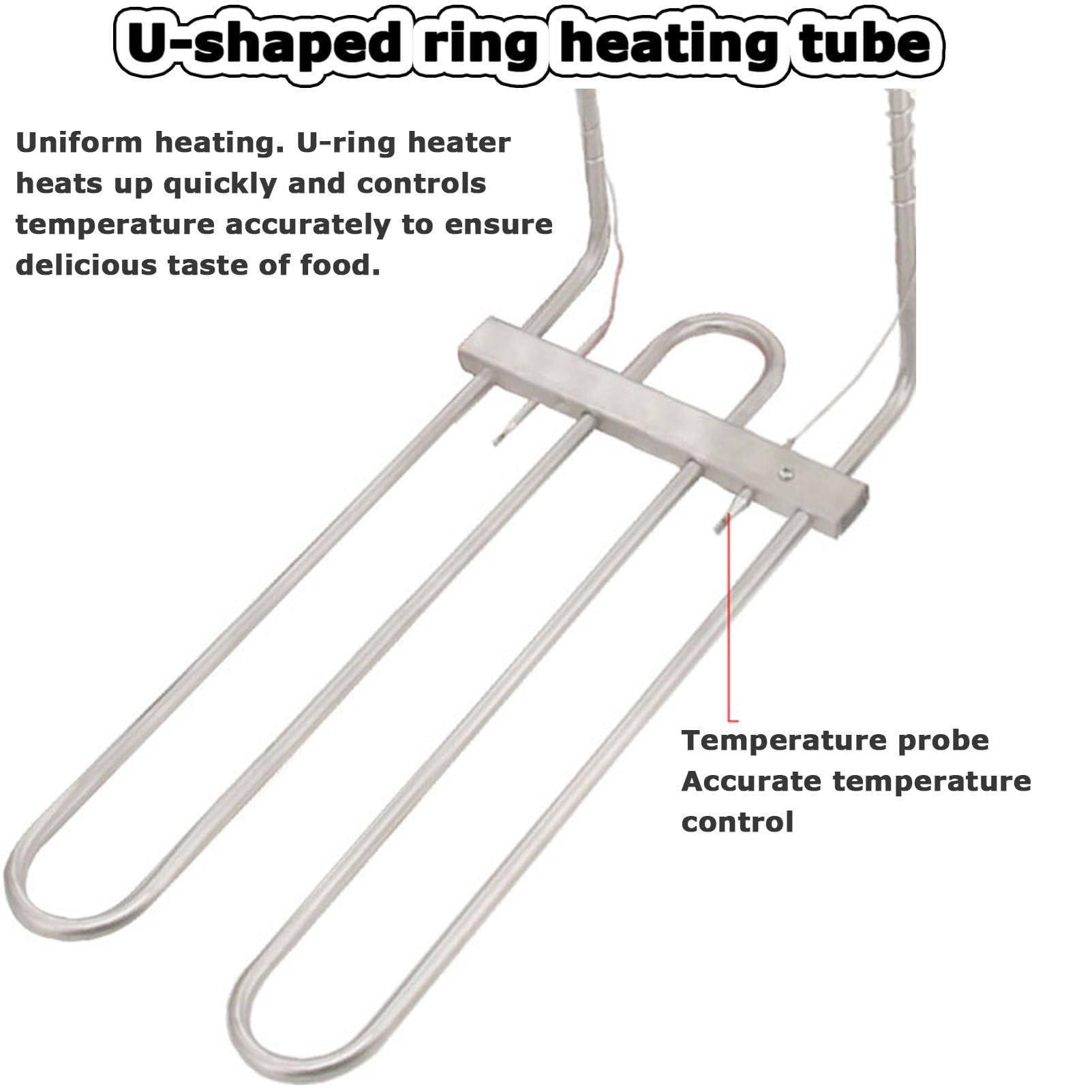 KCHBSE Commercial Deep Fryer LPG Gas/Electric Fryer,Commercial Automatic Cheese Hot Dog Sticks Fryer Corn Dog Fryer Machine 21L, 630x252x545mm,GasFryer