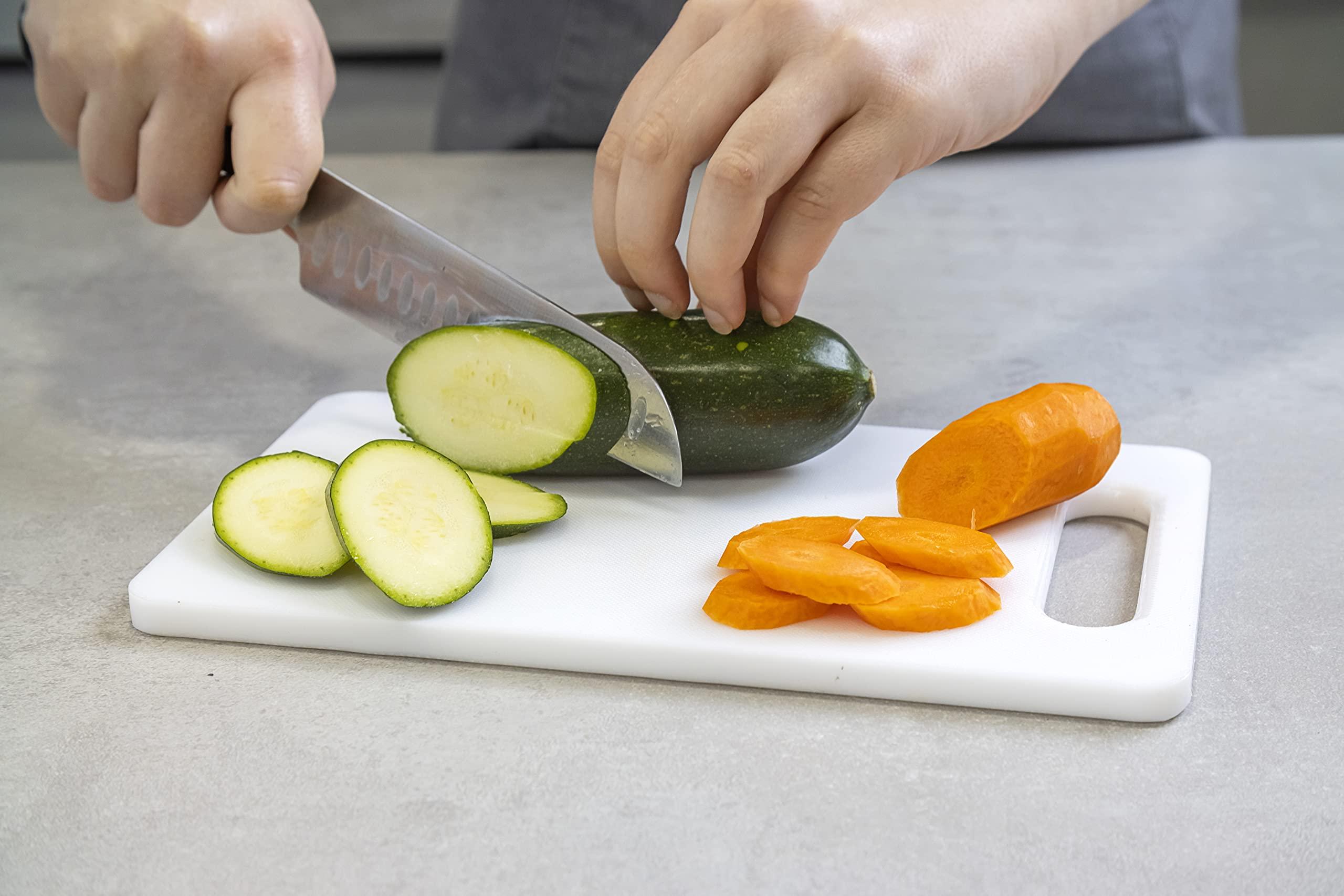 Kitchen Craft KitchenCraft Small Chopping Board, Non Stick, Hygienic Plastic, White, 25 x 15 cm