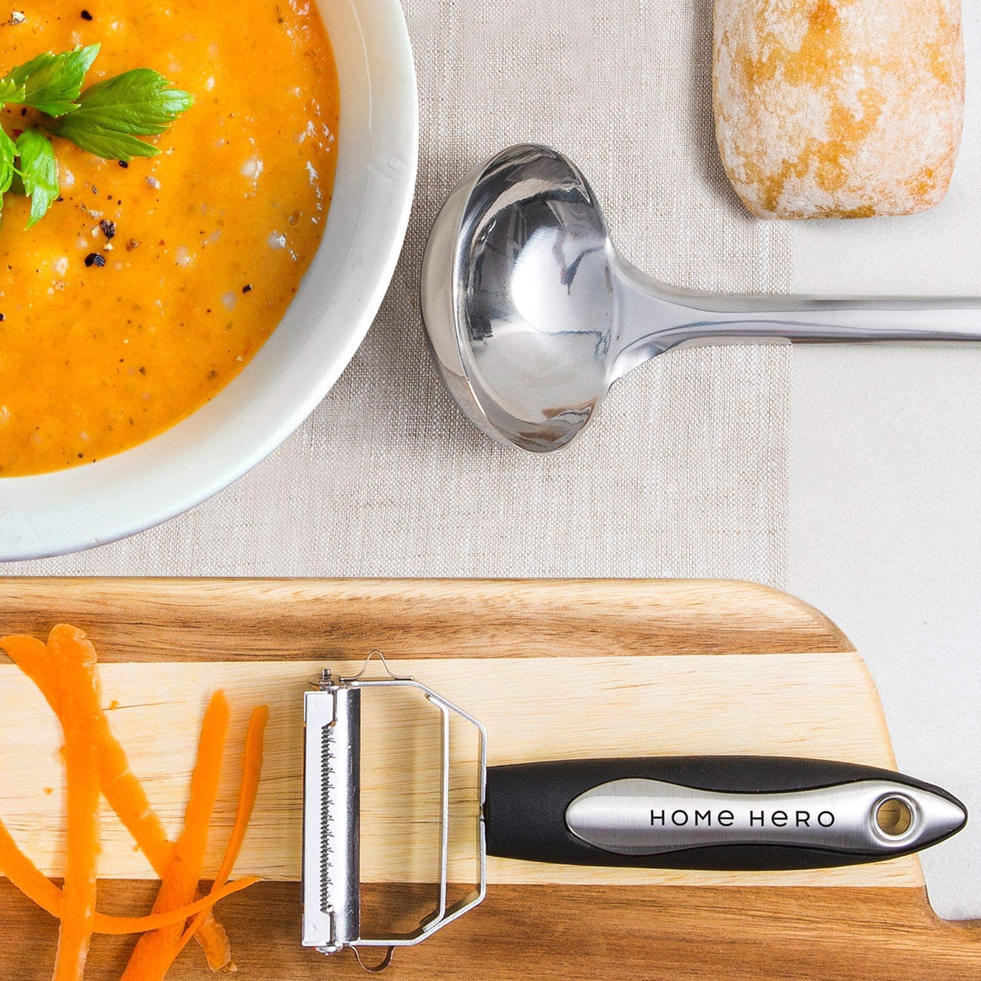 Home Hero Home Hero 41 Pcs Stainless Steel Kitchen Utensils Set - Nonstick Stainless Steel Cooking Utensils Set - Heat Resistant Kitchen Essentials & Metal Kitchen Gadgets (41 Pcs Set)