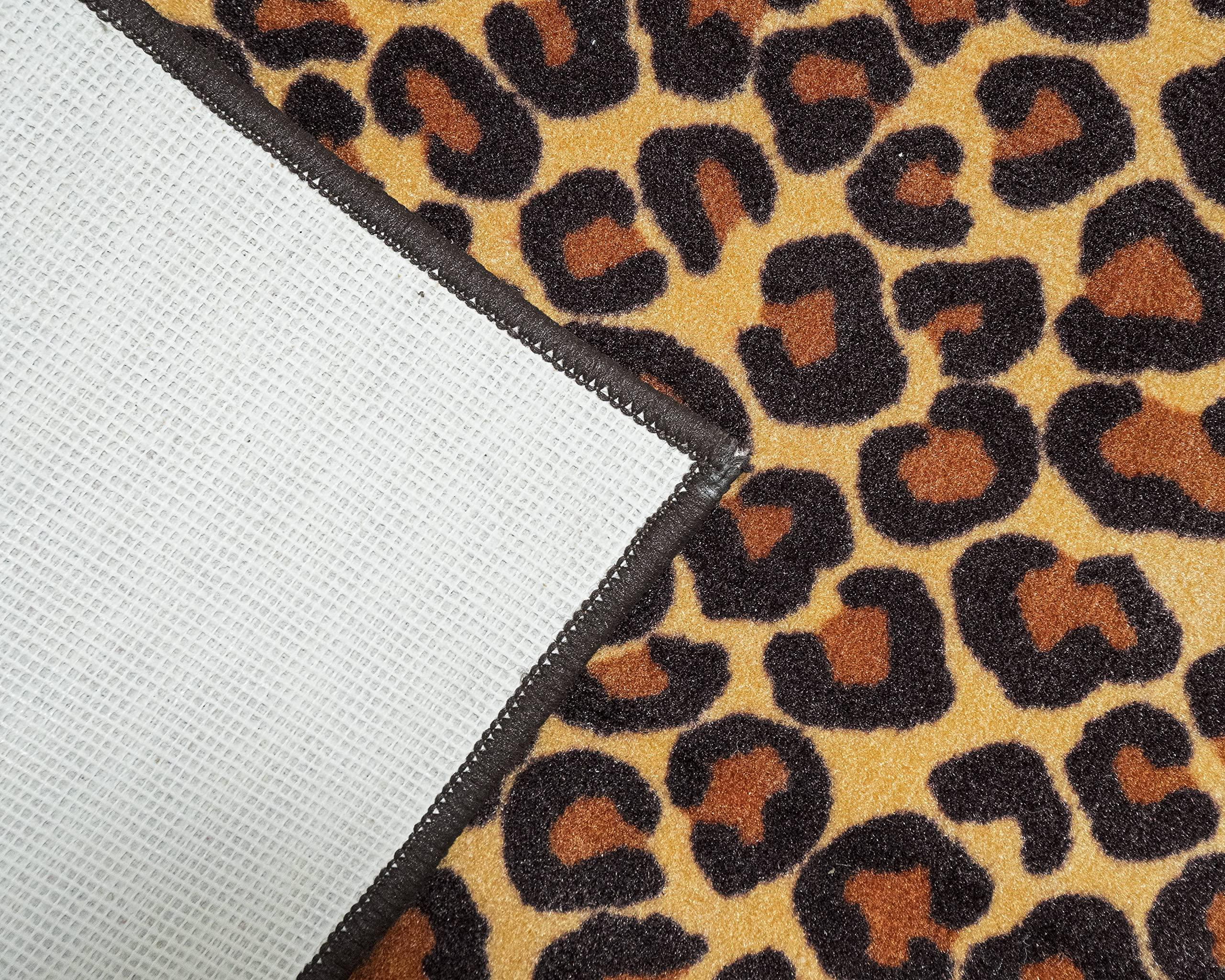 Furnish my Place Furnish my Place Cheetah Print Area Rug, Animal Print Pattern Mat, Pet-Friendly Indoor Carpet, Wildlife Animal Inspired with Cheetah Design Rug for Living Room, Playroom, 6' x 8' Oval