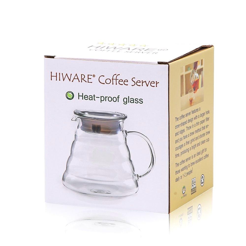 HIWARE Hiware 600ml Coffee Server, Standard Glass Coffee Carafe, Coffee Pot, Clear