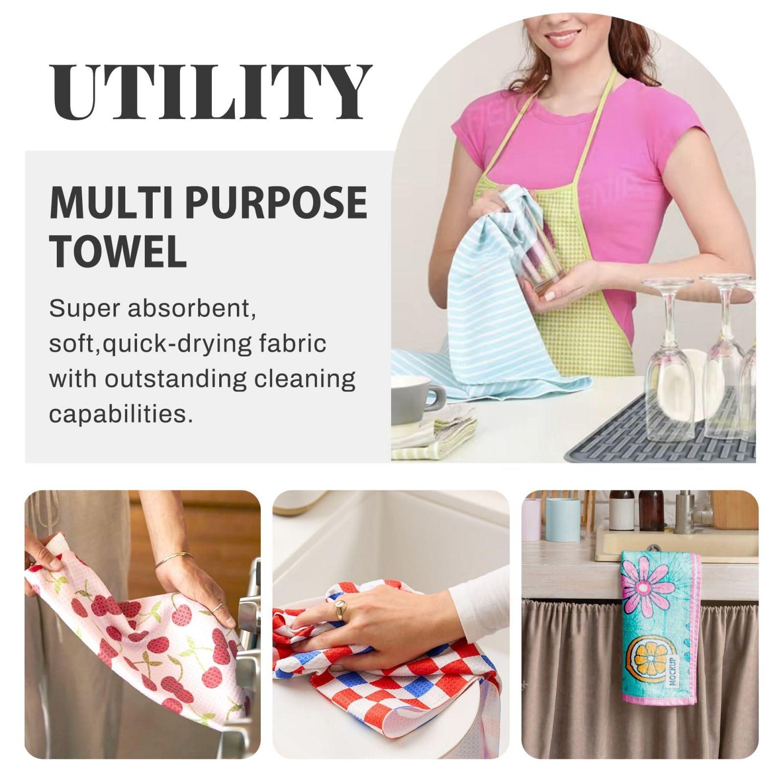 SDFRTG SDFRTG Sweat is Just Fat Cry Ing Kitchen Towels 16x26 Inch Dish Towels for Kitchen Super Soft Absorbent Cleaning Cloths Reusable Hand Towels Tea Towels