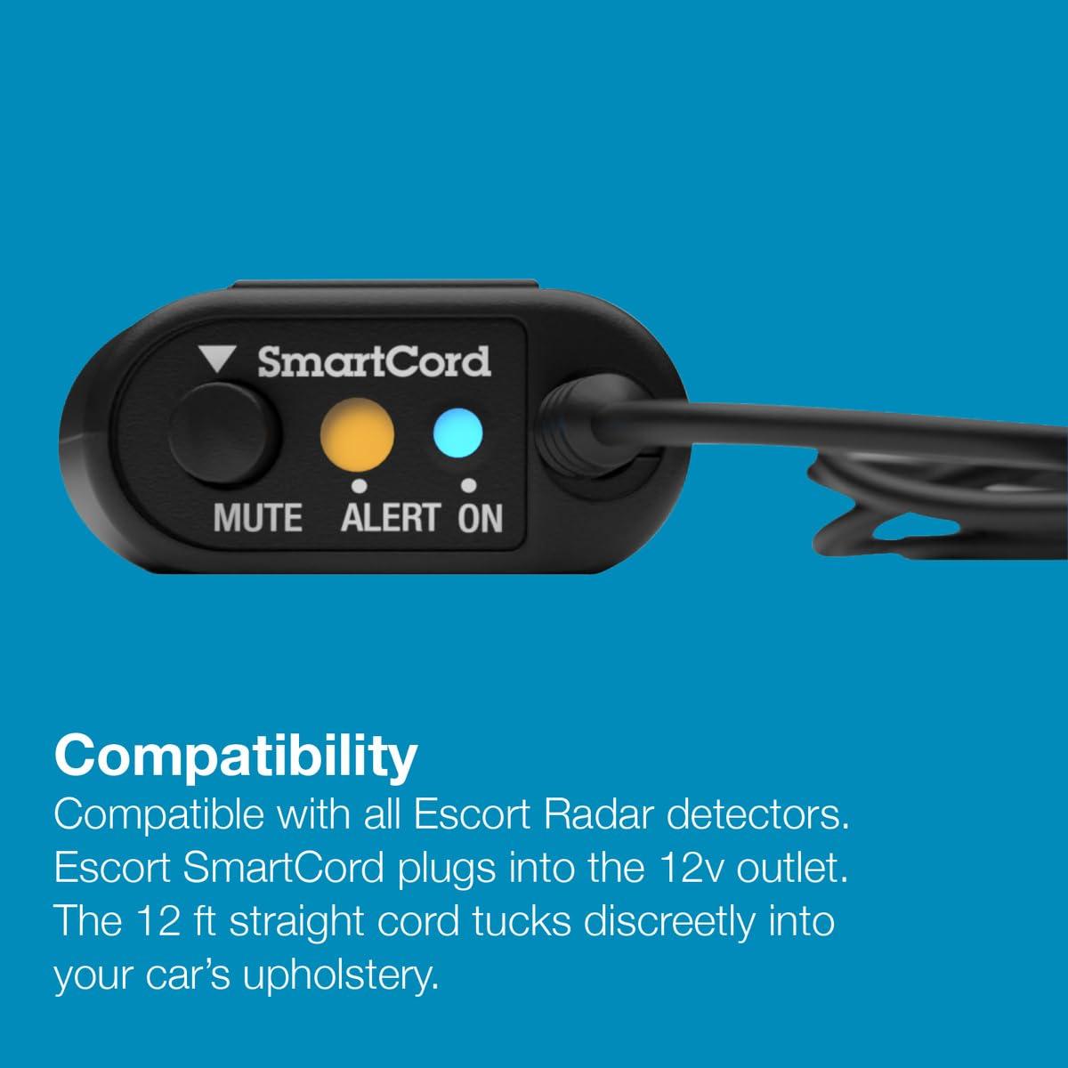 Escort Escort Official Radar Detector SmartCord Straight Wire for MAX 360, MAX 360c, IX, IXc, 9500 IX, MAX II, MAX 3, MAX 4, MAX 360c MKII, MAX 360 MKII, MAXcam 360c, Redline 360c & Additional Models