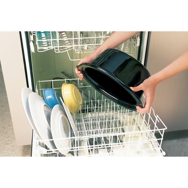 FYNORI 4-Quart Classic Slow Cooker, Black, Oven-Safe Stoneware, Dishwasher-Safe And 3 Manual Heat Settings