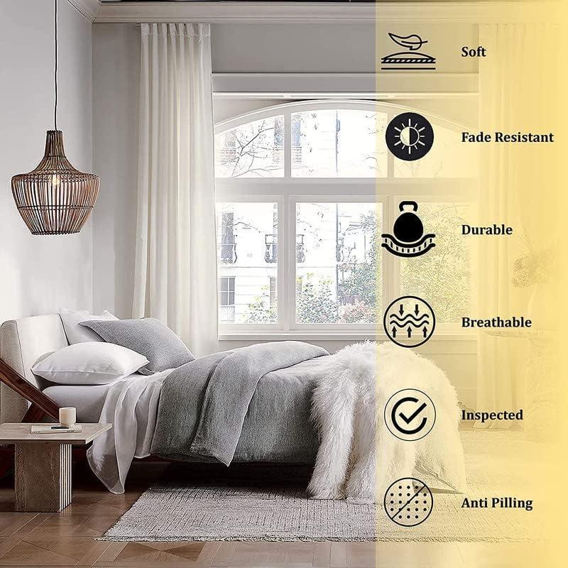 Sea Monk Twin (39x75) Size Sheet Set - 800 Thread Count Egyptian Cotton Sheets Set- 18\" Inch Deep Pockets - Extra Long Staple Cotton 4 Pc Sheet Set, Sateen Weave (Light Gray, Twin_39x75)