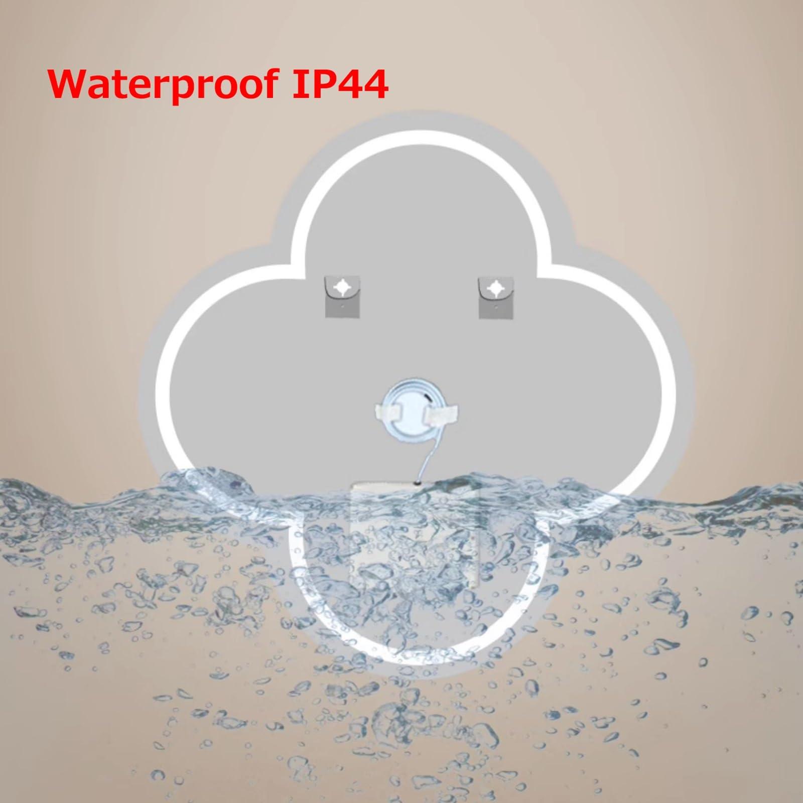 GQJNHUI Modern Frameless Bathroom Mirror With LED Lights, Wall Mounted Decorative Mirror, Smart Touch Cosmetic Mirror, Stylish Clover Shape, HD, Explosion Proof, 3 Colour Lights, Dimmable ( Size : 60cm )