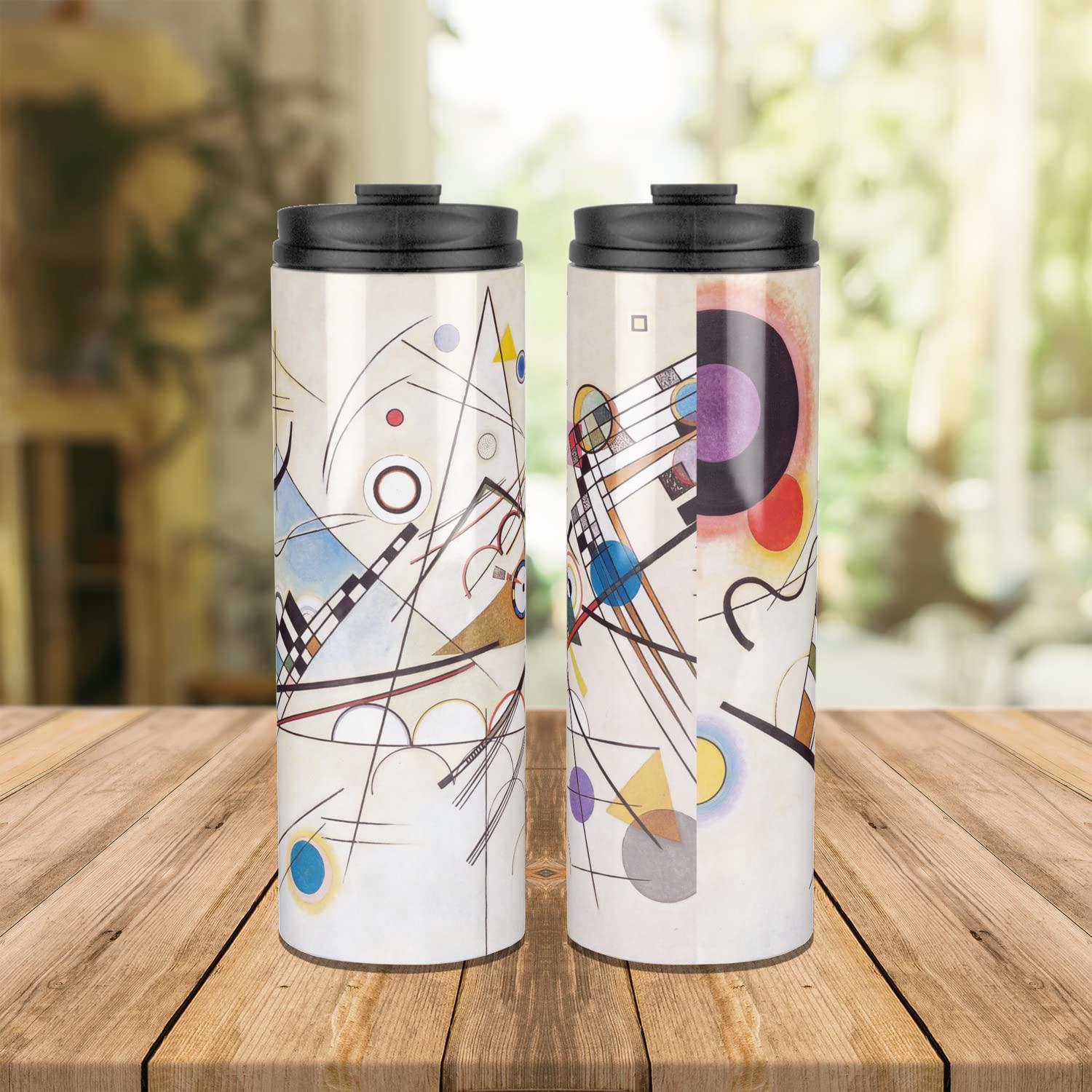 YouCustomizeIt Kandinsky Composition 8 Stainless Steel Skinny Tumbler