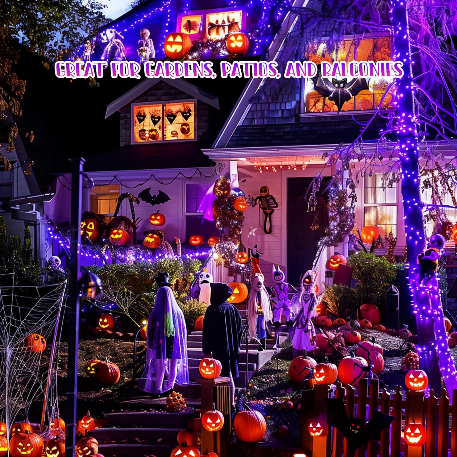 JMEXSUSS JMEXSUSS 8 Pack 50 LED Fairy Lights Battery Operated - Purple Christmas Lights for Gift Party Garden Patio Home Halloween Christmas Decorations