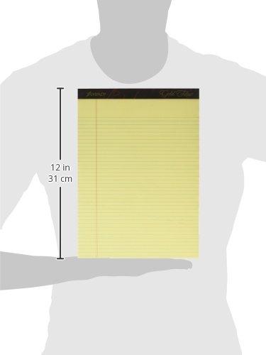 Ampad Esselte ESS20022 Ampad Gold Fibre Pads, 8 1/2 x 11 3/4, Canary, 50 Sheets (Pack of 12)