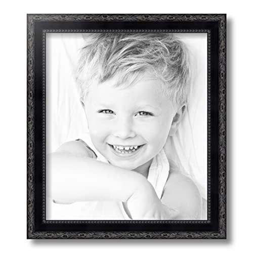ArtToFrames ArtToFrames 13x15 inch Black Frame with engraved edges Wood Picture Frame, 2WOMM330714-13x15
