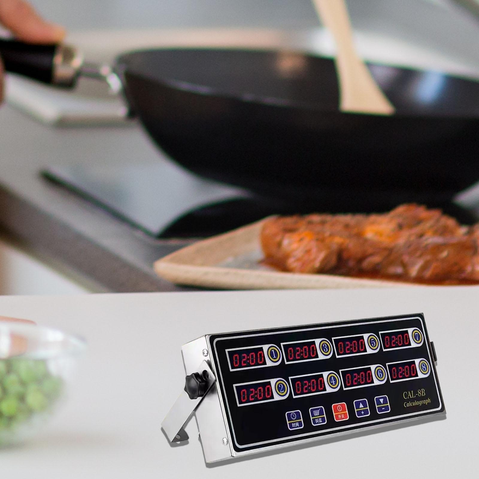 Generic Generic Advanced 8-Channel Kitchen Timer with Clear LCD Display, 30cmx4cmx11cm, Black