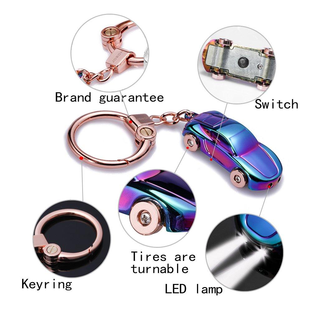 JOBON Keychain Flashlight,JOBON Key Chain Flashlights with Gift Box Zinc Alloy Car Keychains for Men and Women,Christmas Stocking Stuffers (Multicolored)