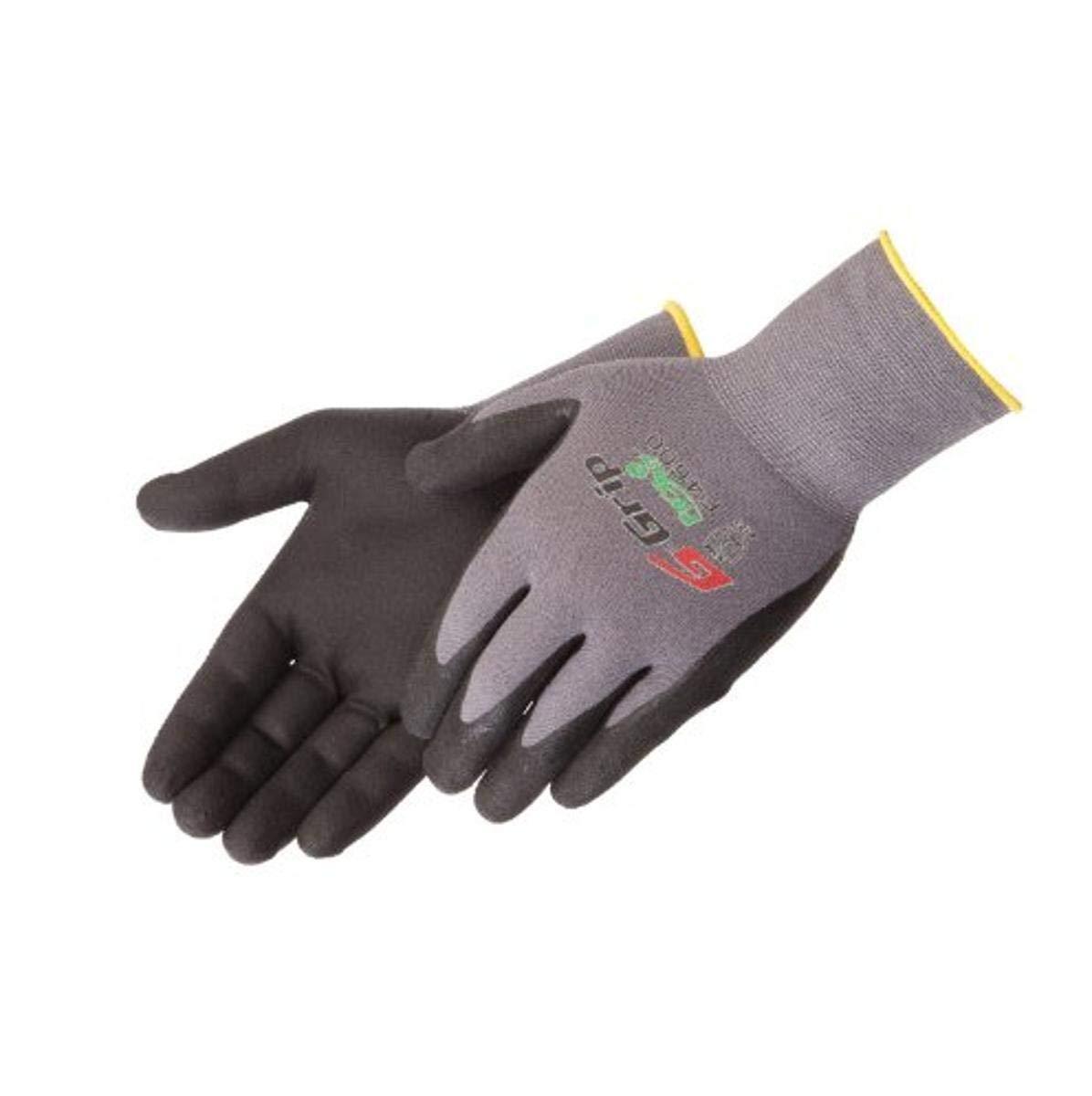 Liberty Glove & Safety Liberty Glove & Safety F4600S G-Grip Nitrile Micro-Foam Palm Coated Seamless Knit Glove with 13-Gauge Gray Nylon Shell, Small, Black (Pack of 12)