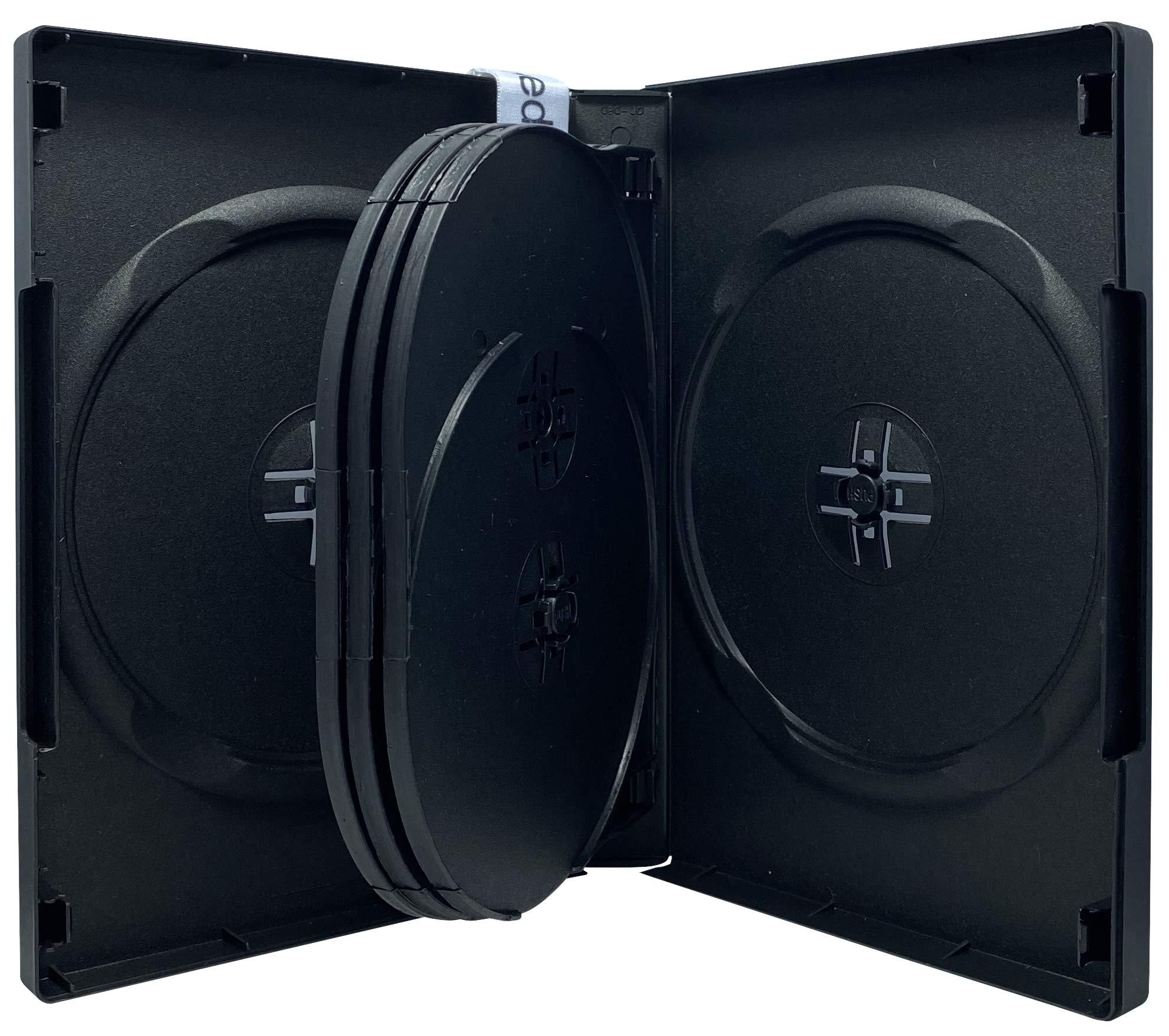 CheckOutStore Mediaxpo Space-Saving Multi DVD Case - Holds up to 8 Discs - Clear Plastic Cover - Keep Your Media Safe and Organized (Pack of 50)