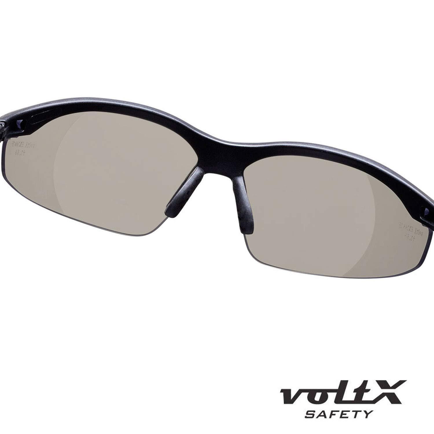 voltX voltX \'Constructor\' SAFETY READERS Full Lens Reading Safety Glasses (+2.0 Dioptre, Smoke) ANSI Z87.1+ & CE EN166F, Wraparound Style - Includes Safety Cord with headstop - UV400 anti fog coated lens