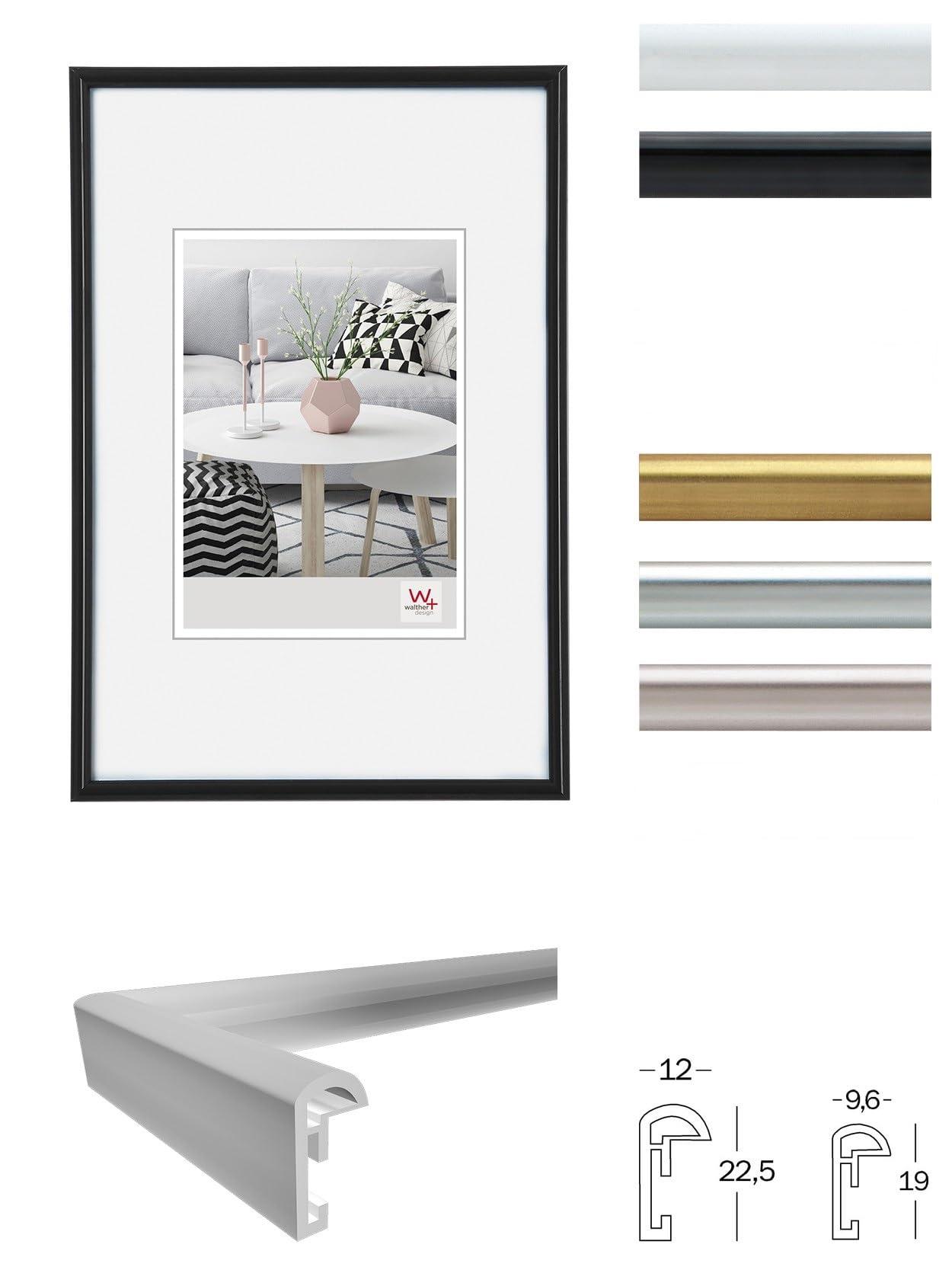 Walther Walther Design Picture Frame Gold 18 x 24 cm Galeria Plastic Frame KG824H