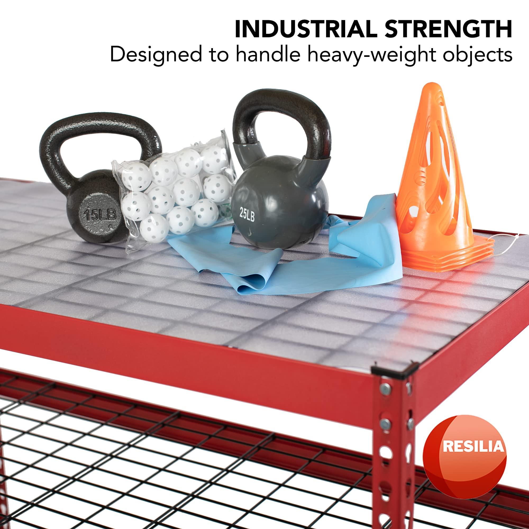 RESILIA Resilia Industrial Shelf Liner Set for Wire Shelving 4 Pack, 24 x 72 Heavy Duty Waterproof Liners, Custom Fit Clear Plastic Vinyl Covers for Kitchen, Bathroom, Pantry, & Garage Rack