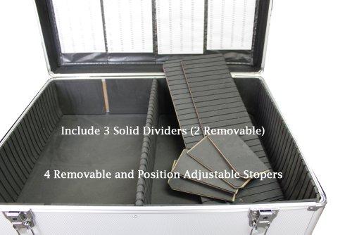 Hongwa New MegaDisc 1000 Mess-Free Aluminum CD DVD Storage Case Holder Box Black W Removable Trolley and Sleeves Without Hanger