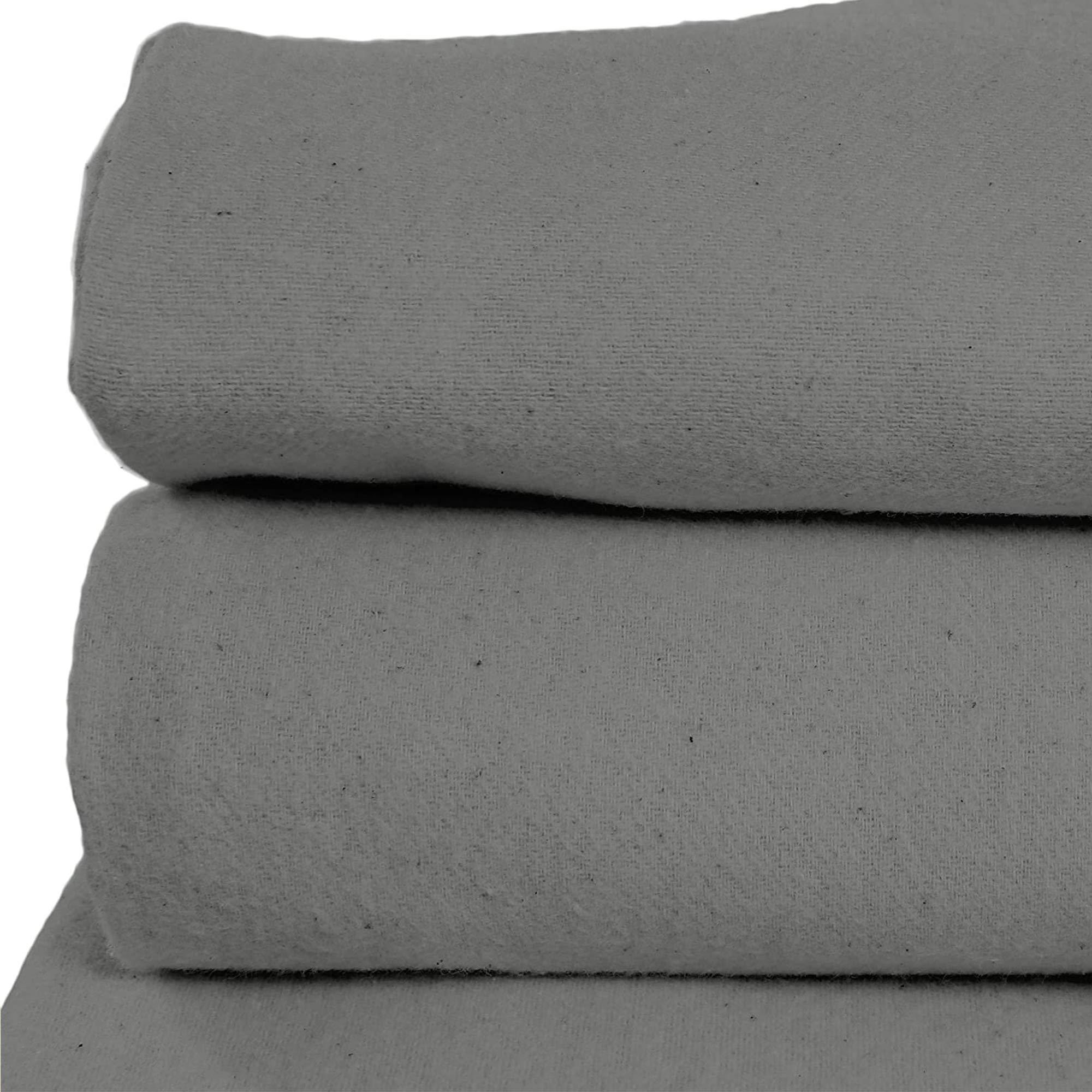 Whisper Organics 100% Organic Flannel Sheets King Size - GOTS Certified 100% Cotton Flannel Sheets Set with Comfortable Soft Brushed Finish & Deep Pocket - 1 Flat 1 Fitted & 2 Pillowcases (Dark Gray, King)