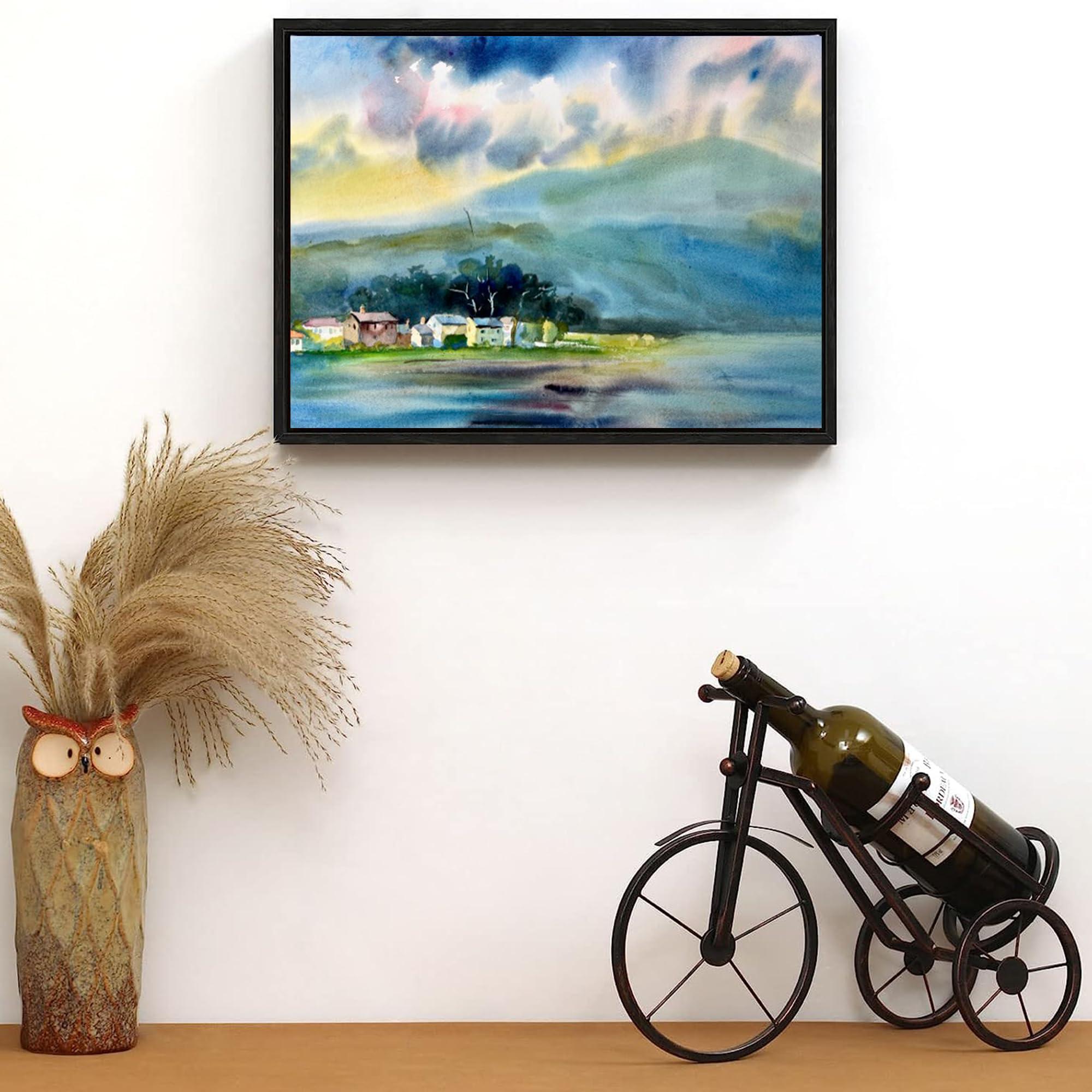 Generic Canvas Floating Frame Wood-Look Canvas Floater Frames for Removable Stretched Canvas Wall Art Painting Picture Frames Decor 1 1/4 inches Deeps for Home Wall Decor