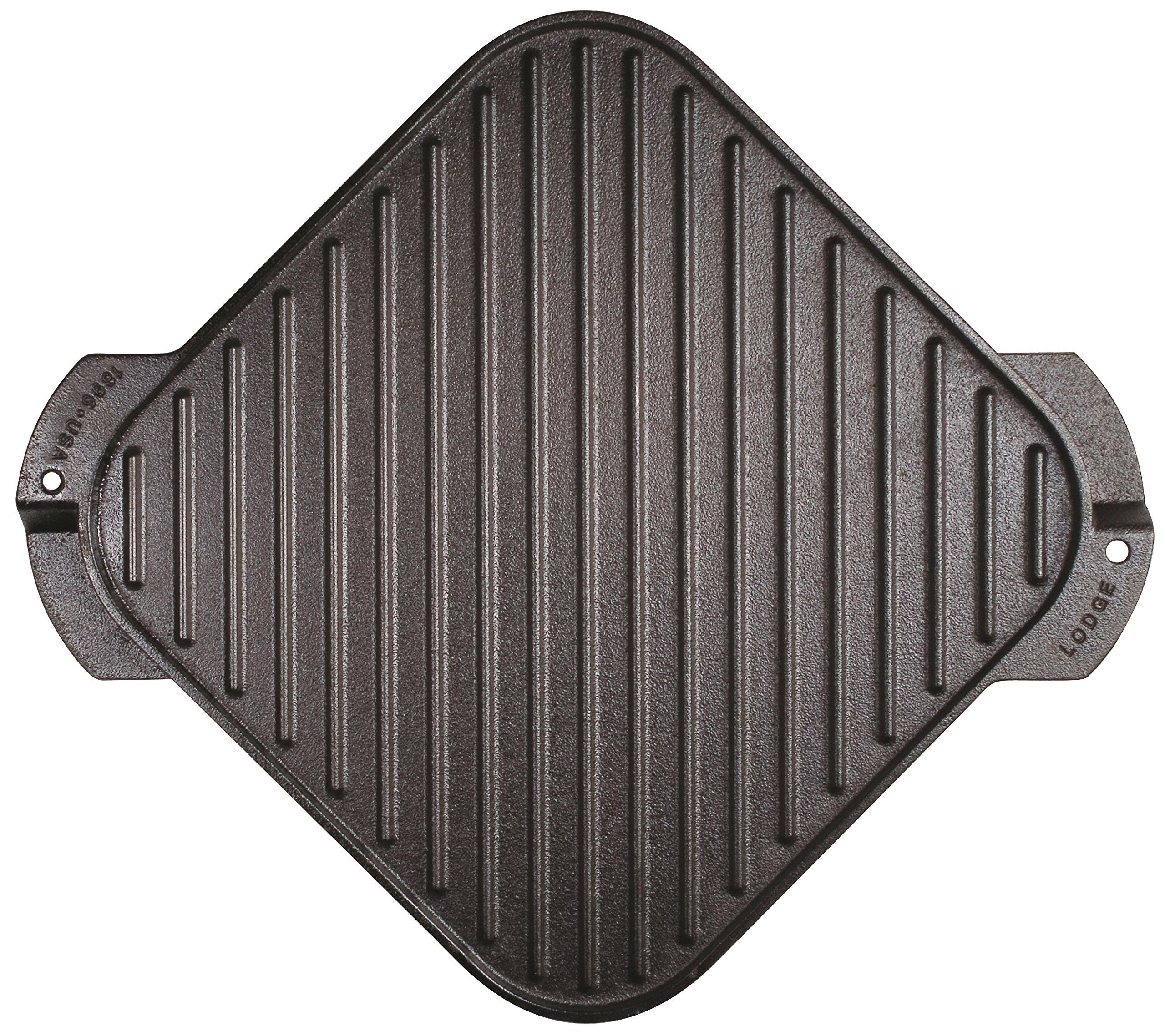 Lodge Lodge LSRG3 Cast Iron Single-Burner Reversible Grill/Griddle, 10.5-inch