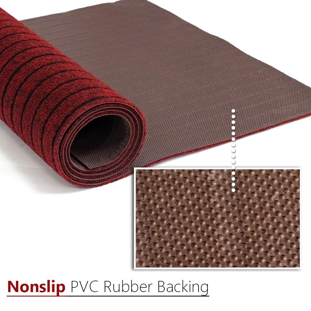 LITA LITA Customized Size 2ft~82ft Runner Rug Indoor Outdoor Rug Utility Carpet Runner, Area Rugs with Non-Slip Rubber Backing for Hallway Kitchen Balcony Garage Stair Laundry, Christmas Red, 3\' x 36\'