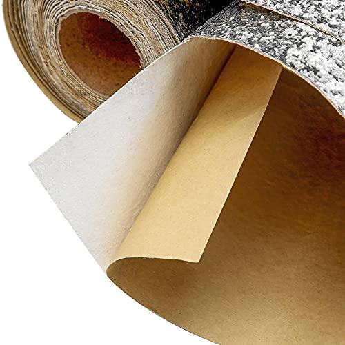 DHHOUSE DHHOUSE Self Adhesive Silver Chunky Glitter Wallpaper, Sparkle Sequins Glitter Wallpaper for Wall (17.4in x 16.4ft, Silver)