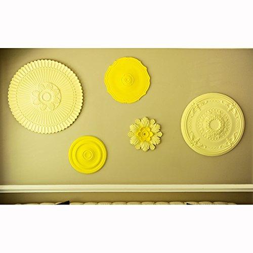 Ekena Millwork Ekena Millwork CM15DEPES Devon Ceiling Medallion, 15 3/4\"OD x 1 1/2\"P (Fits Canopies up to 3 5/8\"), Hand-Painted Pewter