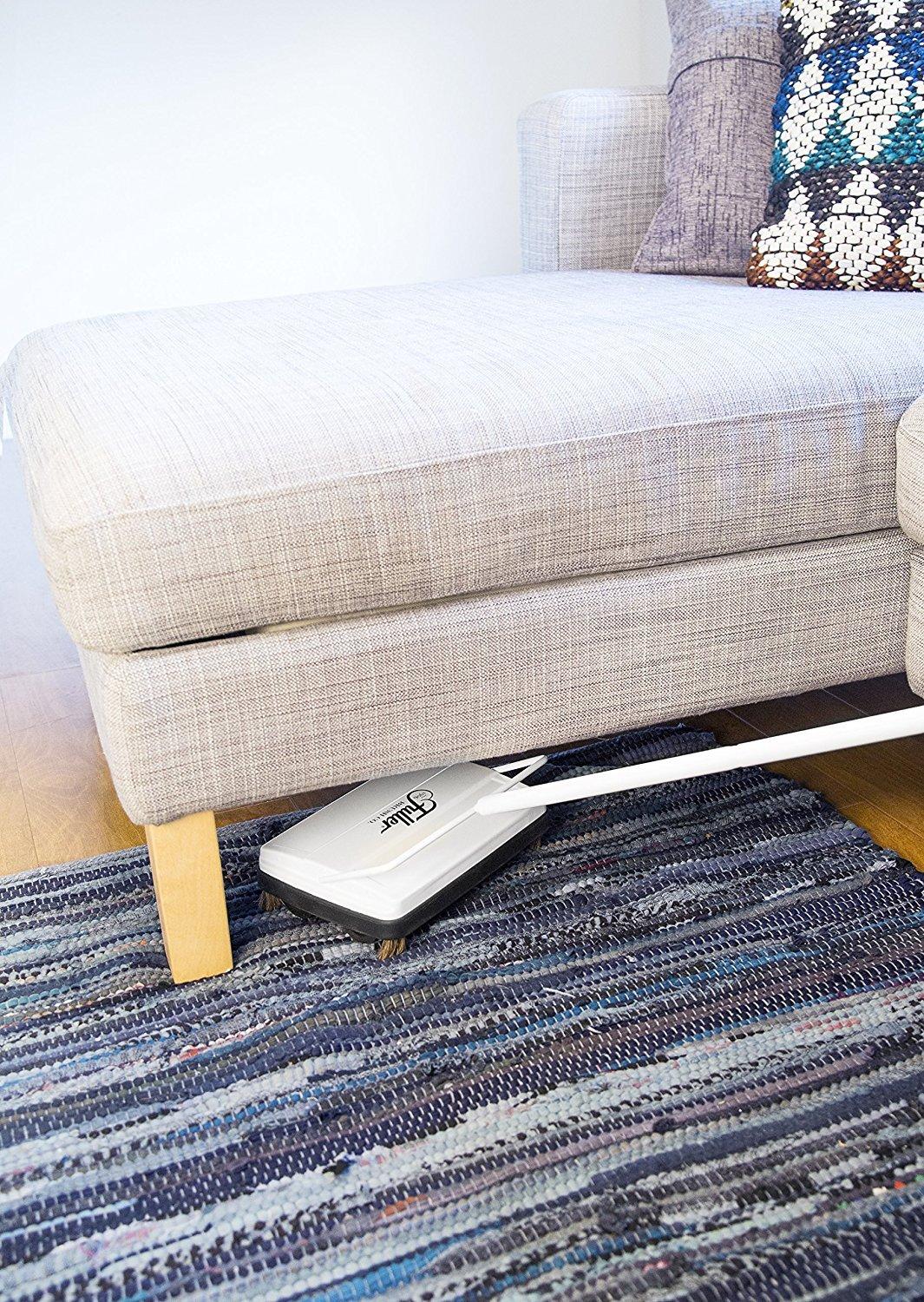 Fuller Brush Fuller Brush 17028 Electrostatic Carpet & Floor Sweeper - 9" Cleaning Path - Lightweight - Ideal for Crumby Messes - Works On Carpets & Hard Floor Surfaces - Bright White