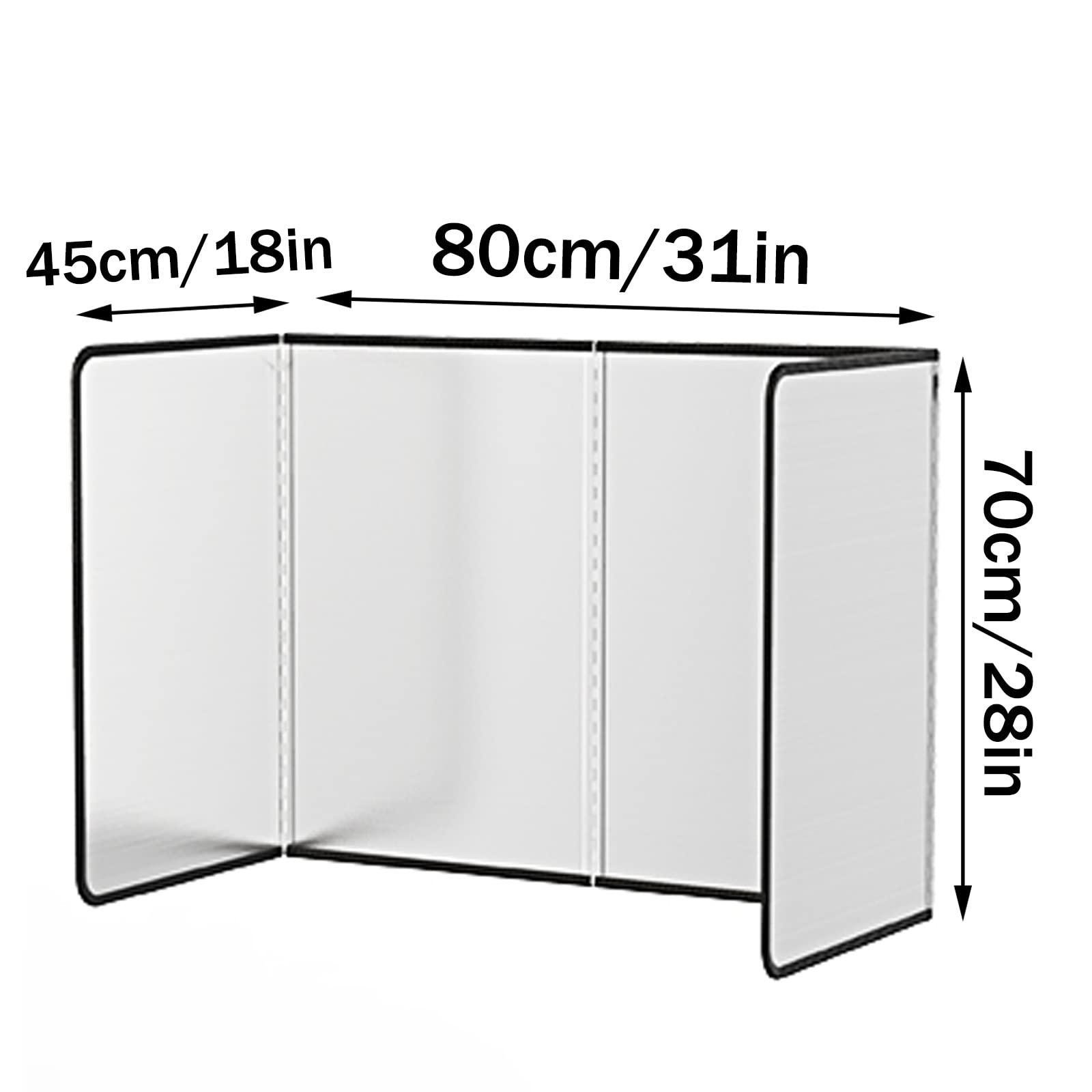HJXGQJM Stove Splash Guard, Folding Stainless Steel Splatter Guard, Splatter Guard For Cooking, Portable Folding Cooker Side Fat Oil Splash Guard, 2 Sides/3 Sides/4 Sides Stove Splash Guard ( Size : 4 sides 7