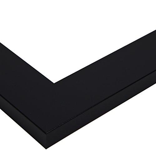 ArtToFrames 18x22 / 18 x 22 Picture Frame Satin Black .. 2'' wide with a 2'' double mat