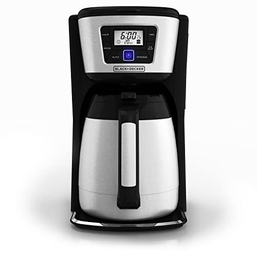 BLACK+DECKER BLACK+DECKER 12-Cup Thermal Coffee Maker, Keep Coffee Hot with Insulated Stainless Steel Carafe, Digital Controls, Easy to Clean.