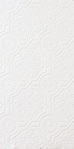 Brewster Brewster 148-32817 Victorian Tin Ceiling Paintable Wallpaper, White