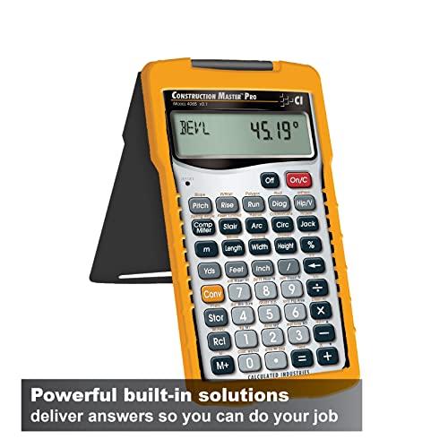 Calculated Industries Calculated Industries 4065 Construction Master Pro Advanced Construction Math Feet-inch-Fraction Calculator for Contractors, Estimators, Builders, Framers, Remodelers, Renovators and Carpenters