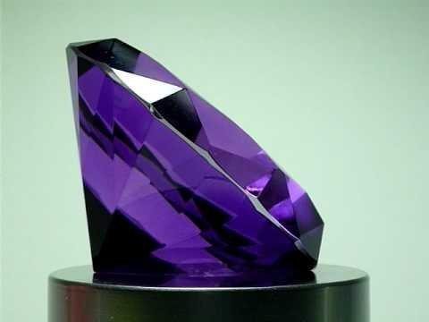 HL Fashion Beautiful Gaint Birthstones Paperweight Glass Diamond 3 Crystal, Purple by HL Fashion