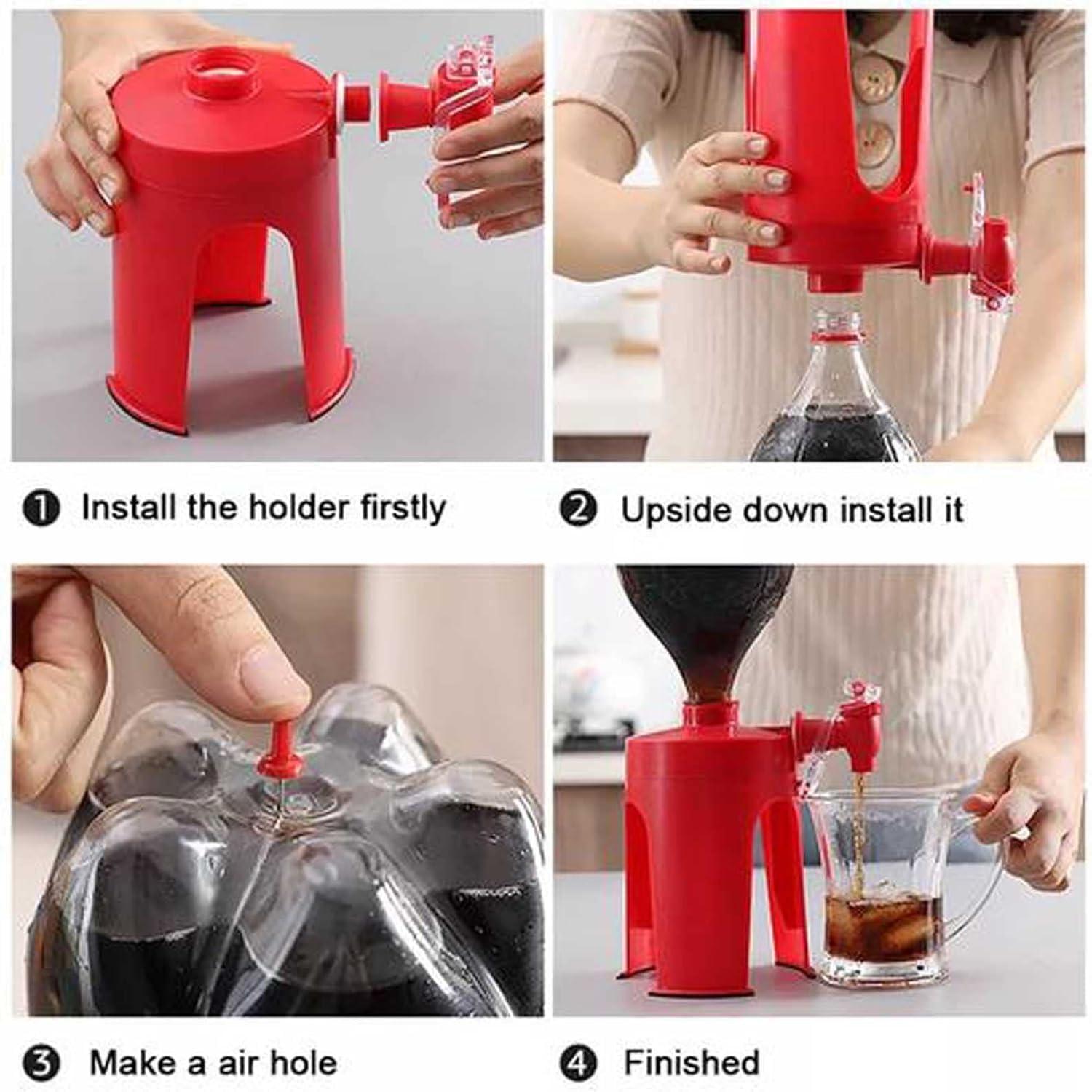 FIRSTONE Soda Dispenser Drinking Water Dispense Machine Coke Bottle Dispenser Party Home Bar Accessory