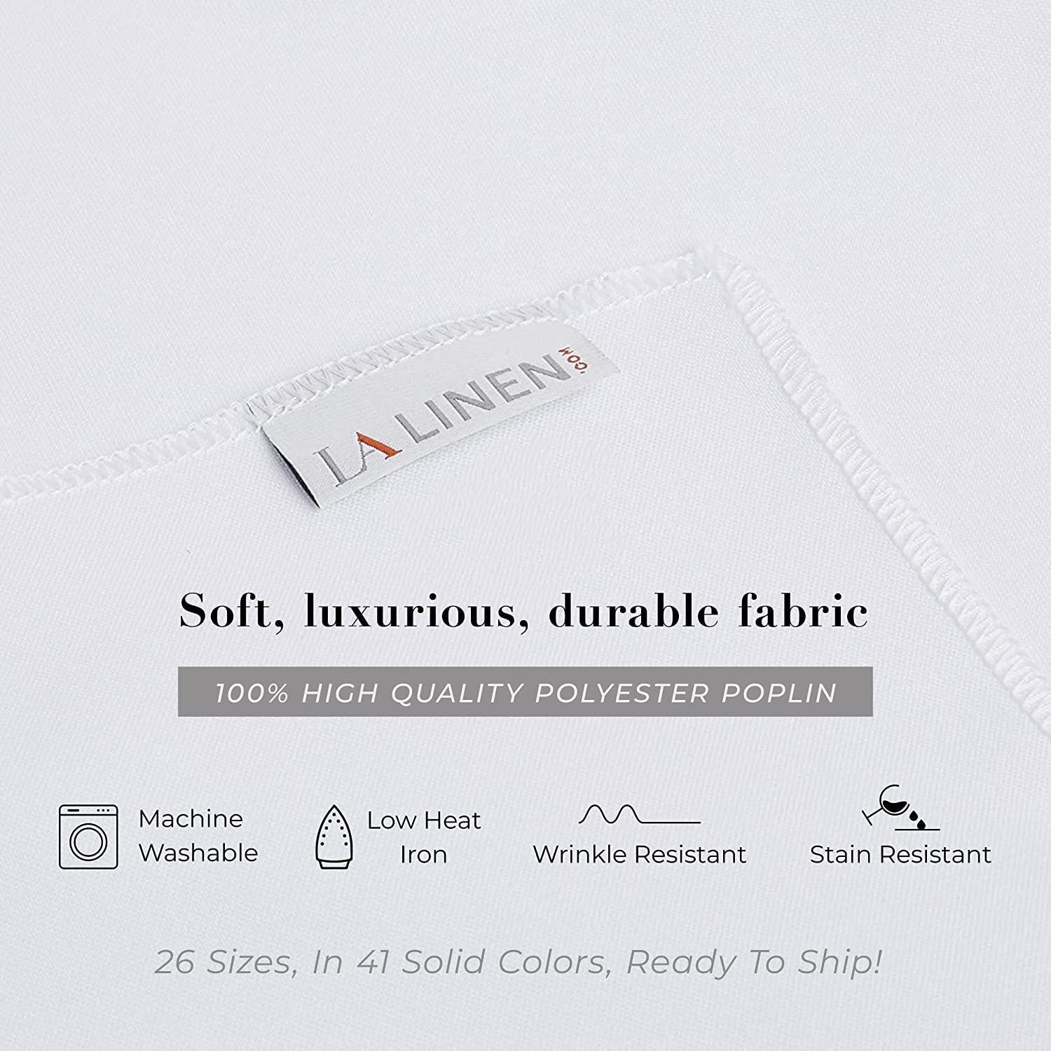 LA Linen LA Linen Polyester Poplin Washable Rectangular Tablecloth, Stain and Wrinkle Resistant Table Cover 60x120, Fabric Table Cloth for Dinning, Kitchen, Party, Holiday 60 by 120-Inch, Olive