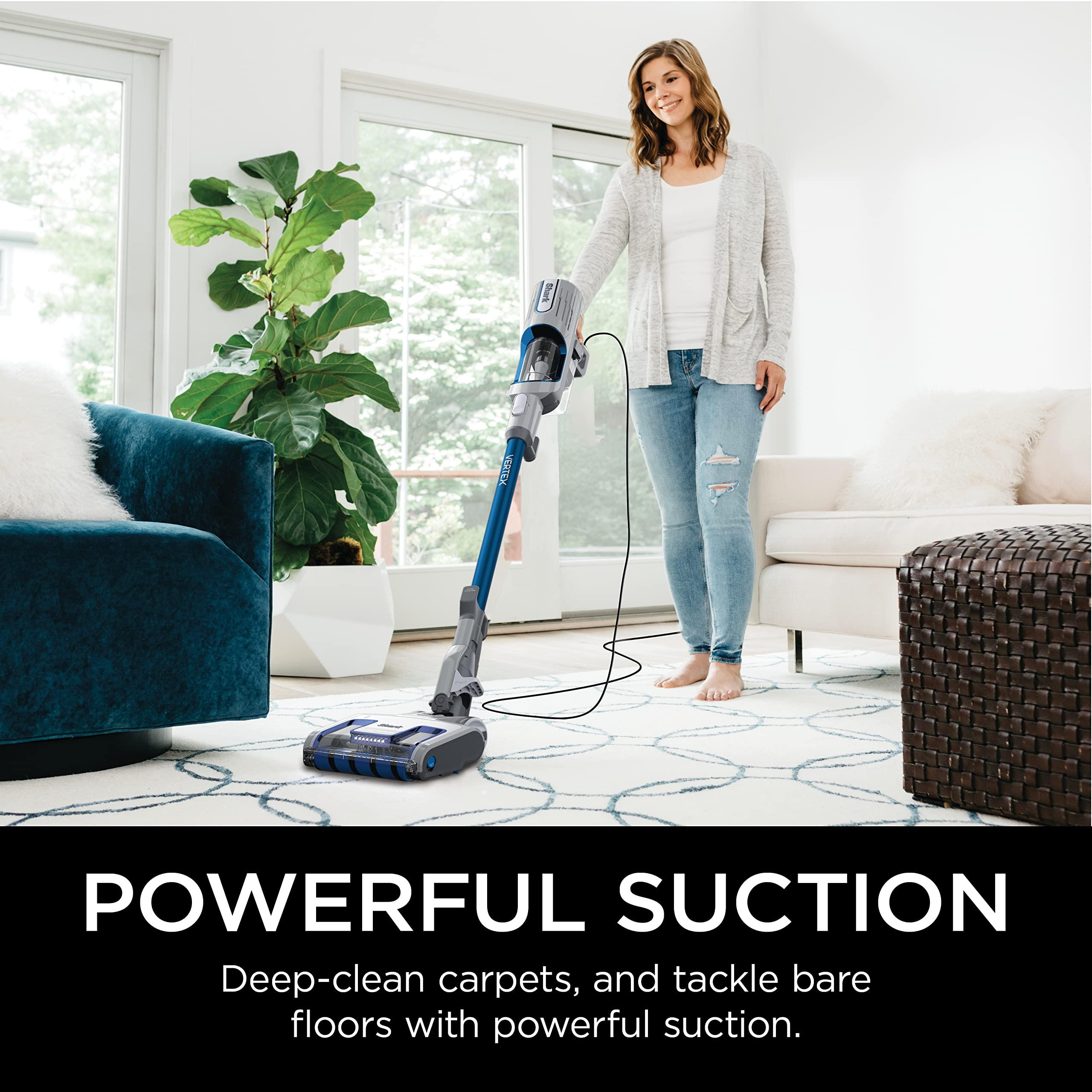 Shark Shark HZ2002 Vertex Ultralight Corded Stick DuoClean PowerFins & Self-Cleaning Brushroll, Perfect for Pets, Removable Hand Vacuum, Upholstery Tool, Dusting & Power Brushes, Cobalt Blue