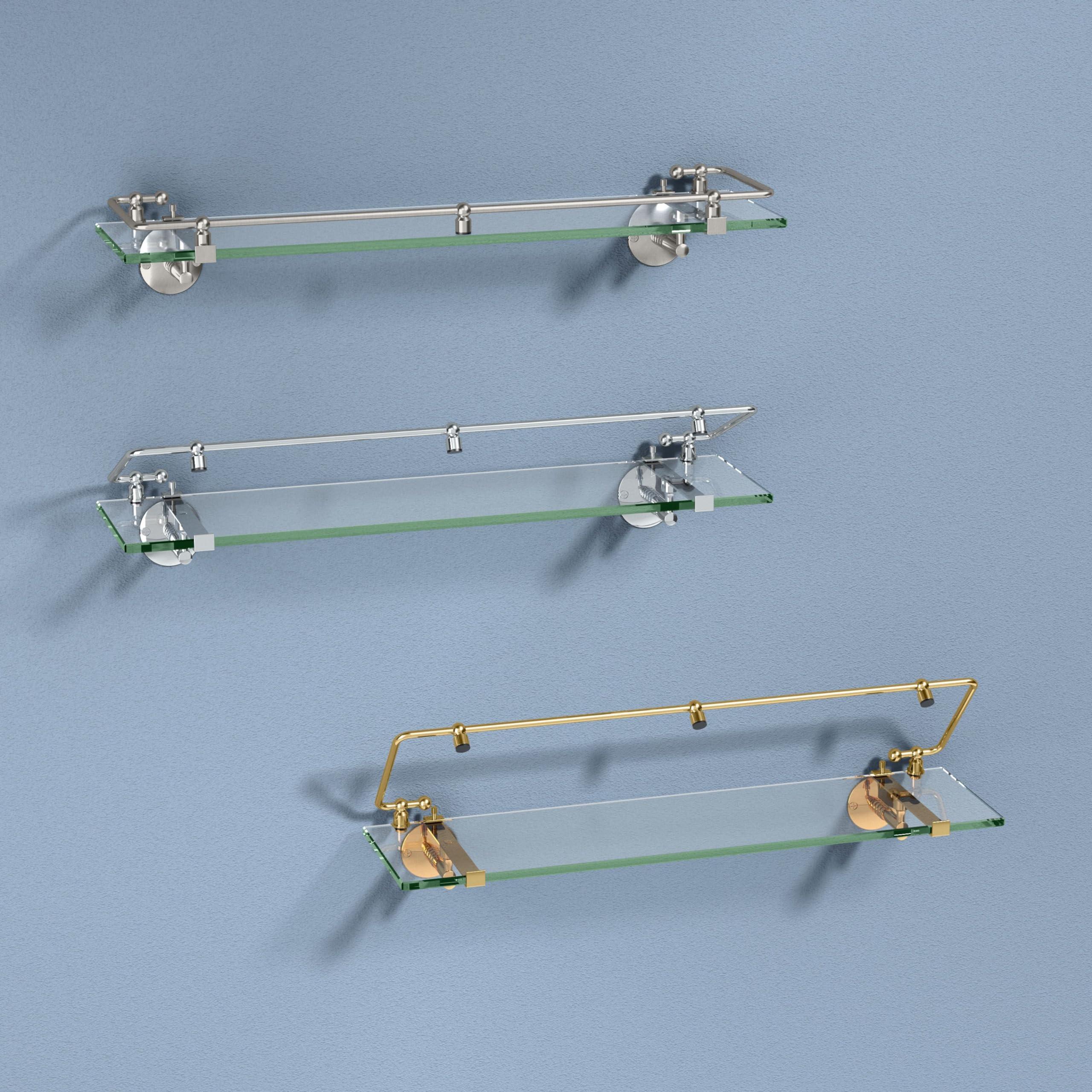 Gatco Gatco 1438C Glass Railing Shelf, Chrome