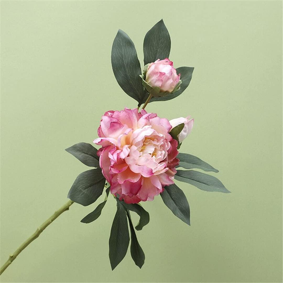 LEVINE artificial flowers garland,decorations for wreaths,decorative artificial flow Peony Branch Fake Flowers Home Party Wedding Decorationcial flower Room Decor (Color : Bianco) ( Color : Coral Pink )