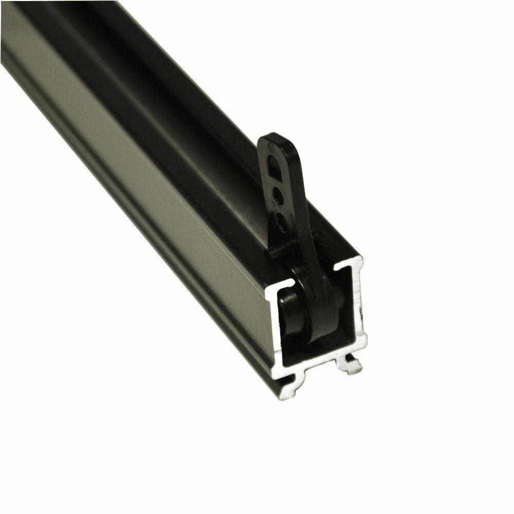 Curtain Rod Connection Kirsch 94003 Hand Draw Wall Mount Curtain Track Set (23' in 3 Sections-Black)