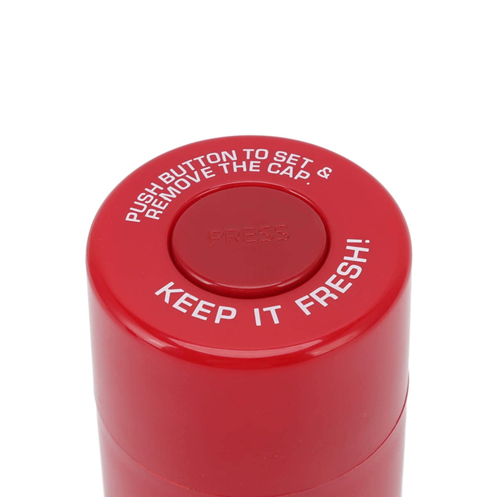 Pssopp Stash Jar,Moistureresistant Smell Proof Container Small Round Plastic Container for Travel (Red)