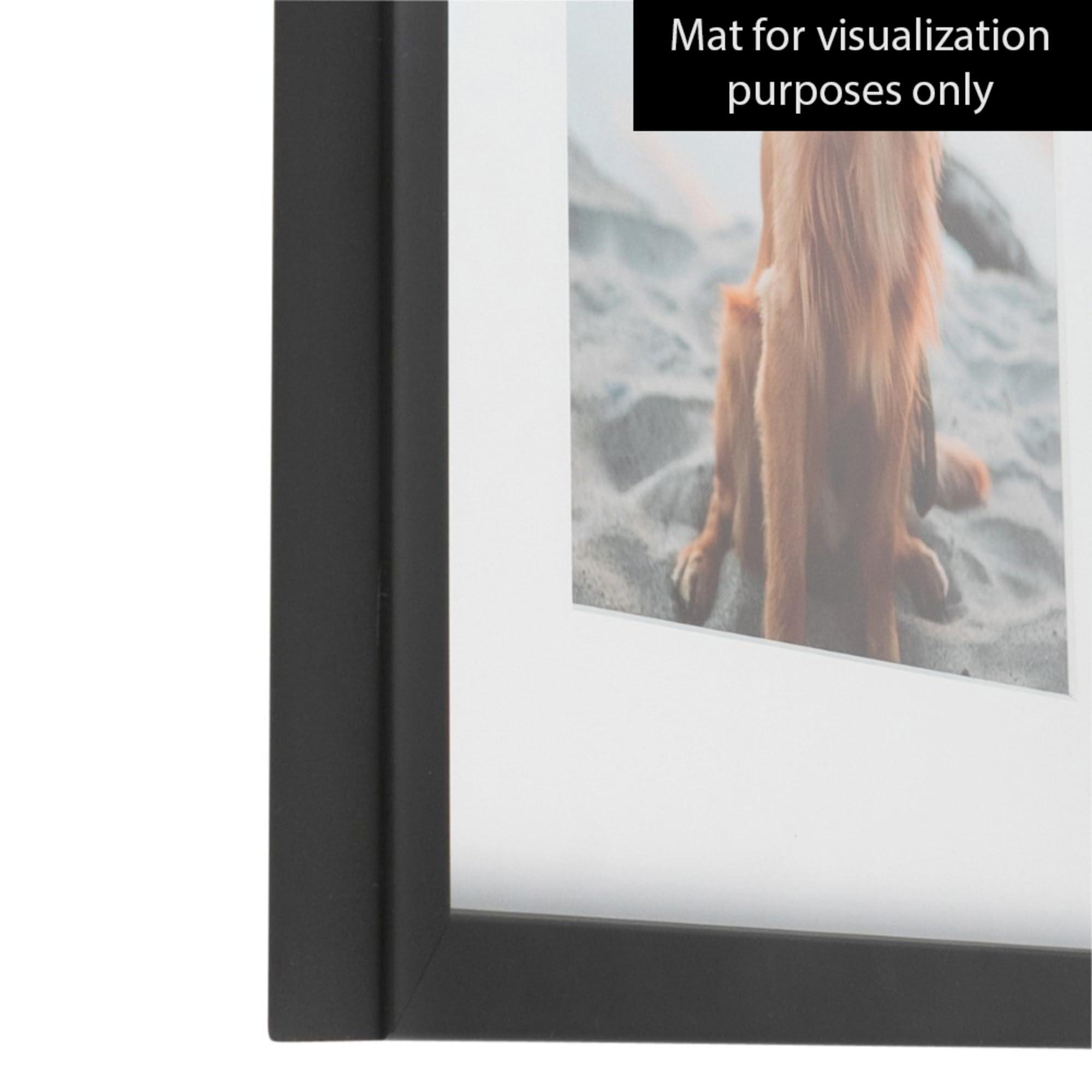 ArtToFrames ArtToFrames 18x24 Inch Black Picture Frame, This 0.75 Inch Custom Wood Poster Frame is Satin Black Short - Comes with Foam Backing 3/16 inch and Regular Acrylic (FBPL10010-18x24)