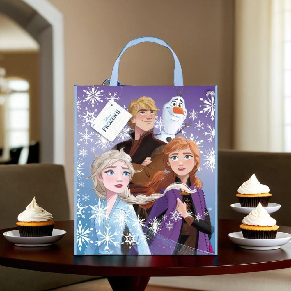 Unique Disney Frozen 2 Tote Bag - 13" x 11" (1 Pc.) - Perfect for Fans of Elsa, Anna & Olaf - Ideal for Everyday Use, Gifts or Parties