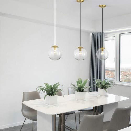 Light Society Light Society Zeno Globe Pendant, Clear Glass with Brass Finish, Contemporary Mid Century Modern Style Lighting Fixture (LS-C175-BRS-CLR)