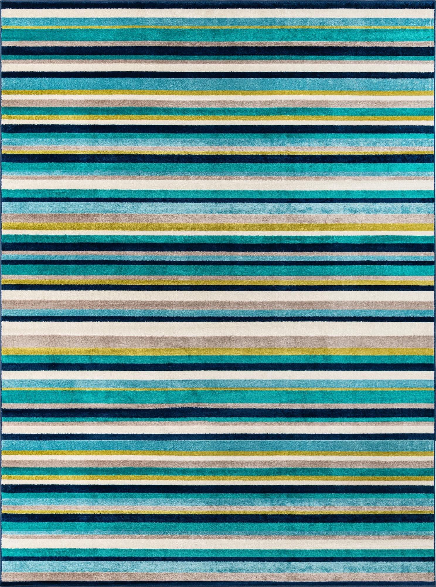 Rugs.com Rugs.com Azalea Collection Rug 9' x 12' Teal Medium Rug Perfect for Living Rooms, Large Dining Rooms, Open Floorplans