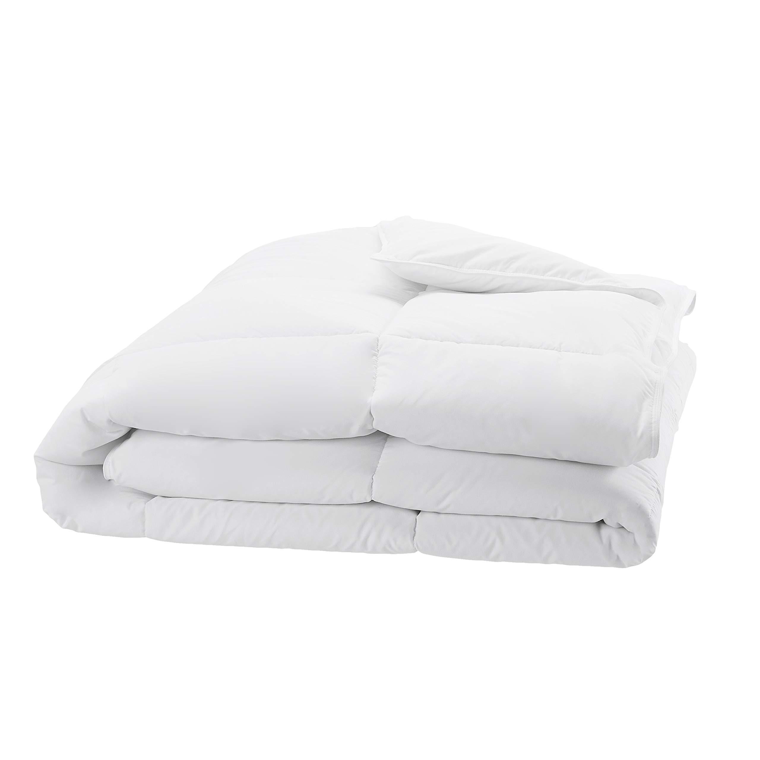 LinenEra Down Alternative Bedding Comforter Full (90\'\' x 90\'\') Duvet Insert White 600 GSM 100% Cotton All Season